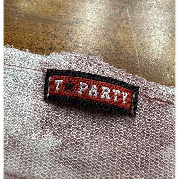 T Party Women’s Plus Size Pink Tie Dye Pullover Sweatshirt Sz 3X - Picture 2 of 5